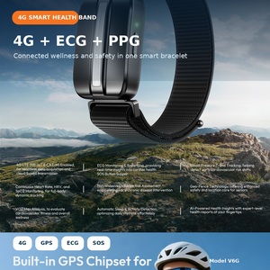 V6G 4G Smart Health Bracelet with ECG PPG GPS SOS